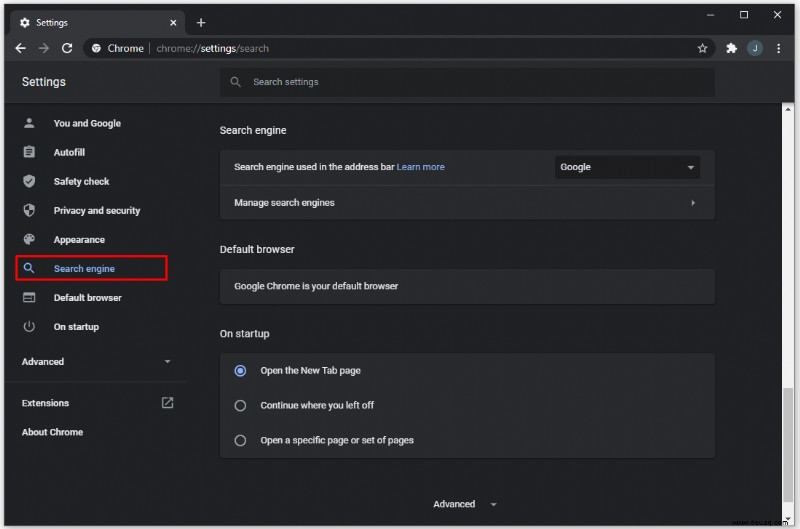 So ändern Sie die Standardsuchmaschine in Chrome