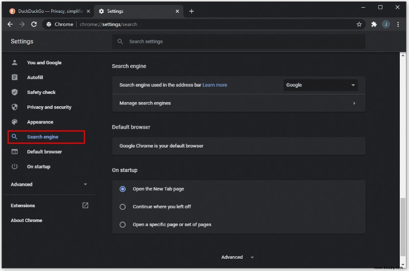 So ändern Sie die Standardsuchmaschine in Chrome