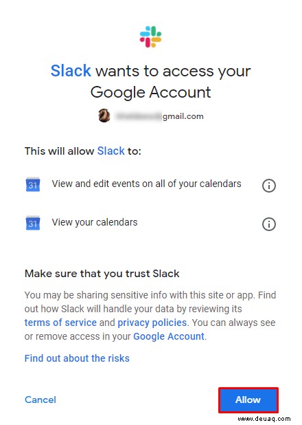 So fügen Sie Google Kalender zu Slack hinzu