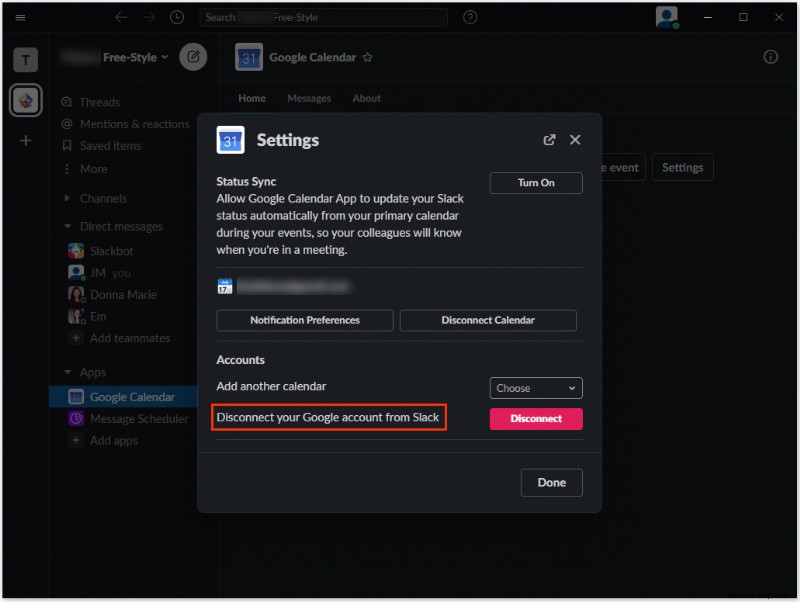 So fügen Sie Google Kalender zu Slack hinzu