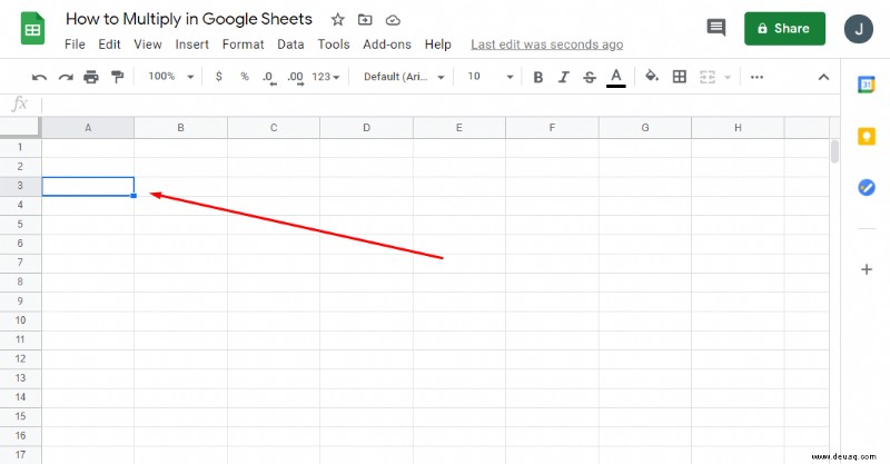 Wie man in Google Tabellen multipliziert