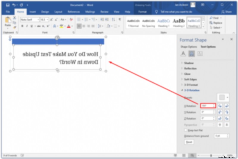 So drehen Sie Text in Word