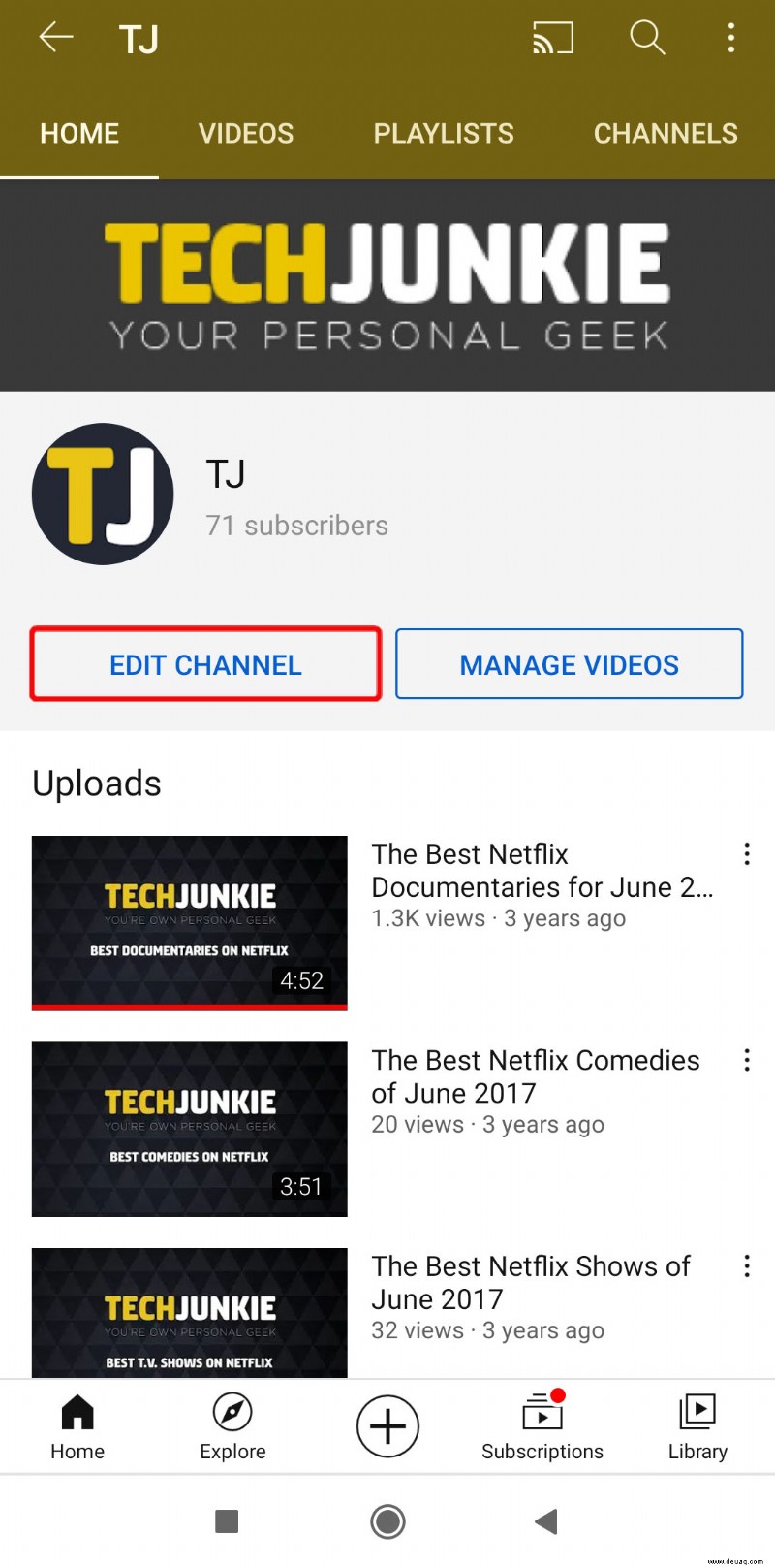 So ändern Sie den Namen eines YouTube-Kanals