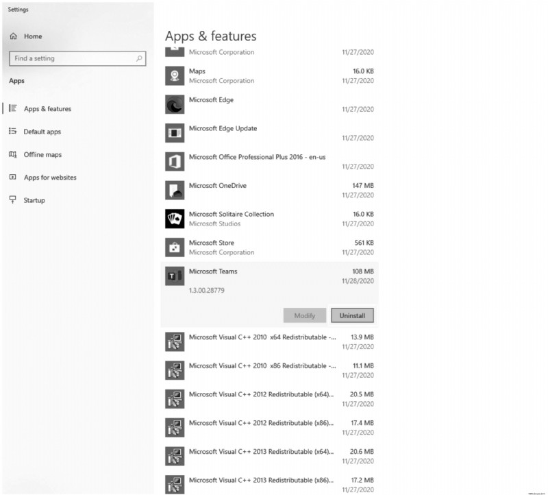 So deinstallieren Sie Microsoft Teams