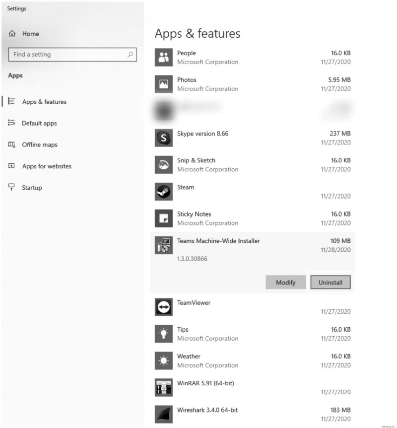 So deinstallieren Sie Microsoft Teams