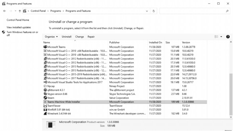 So deinstallieren Sie Microsoft Teams