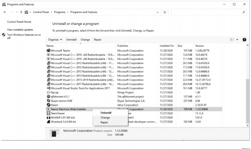 So deinstallieren Sie Microsoft Teams