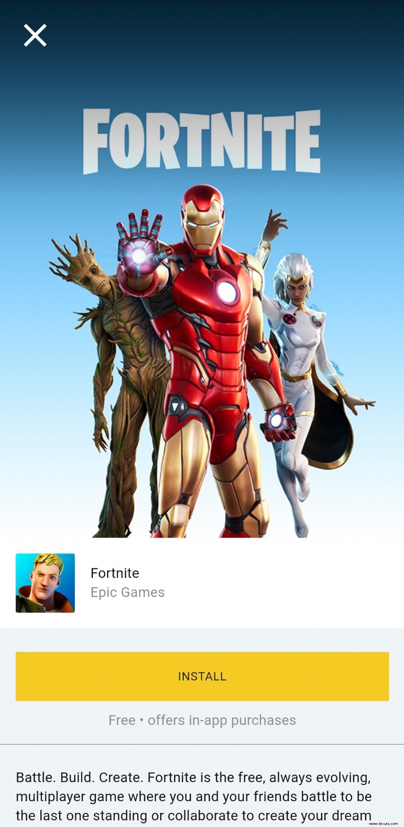 Fortnite herunterladen und auf Android spielen