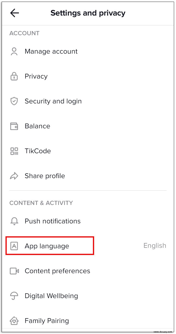 So ändern Sie die Sprache in TikTok