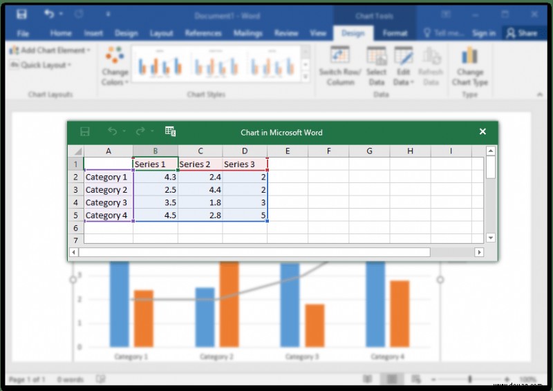 Wie man ein Diagramm in Word erstellt