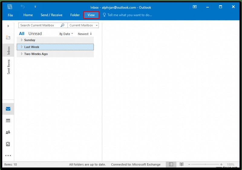 So zeigen Sie alle E-Mails in Outlook an