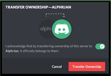 So übertragen Sie den Besitz eines Discord-Servers