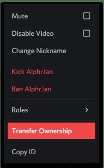 So übertragen Sie den Besitz eines Discord-Servers