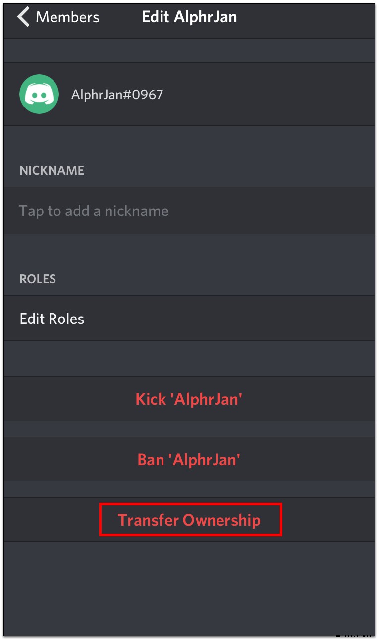 So übertragen Sie den Besitz eines Discord-Servers