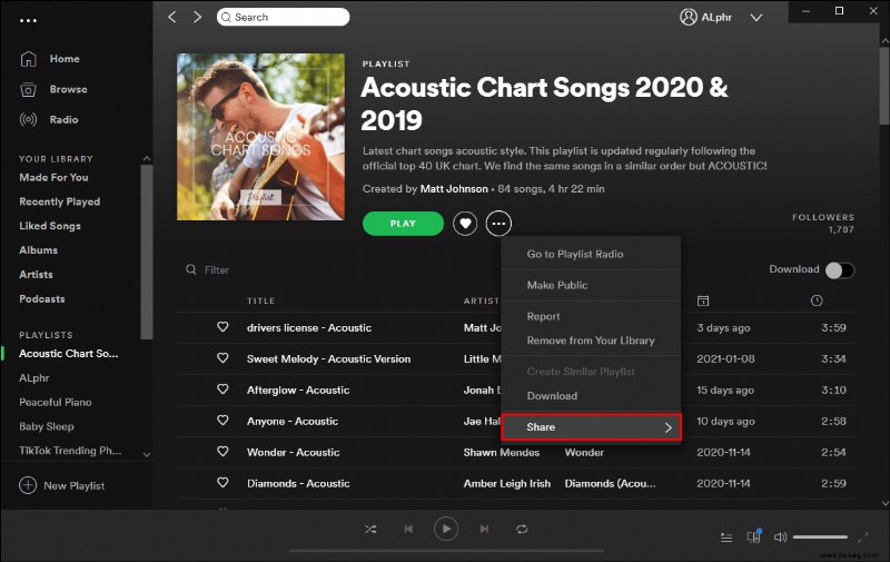 So teilen Sie Ihre Höraktivitäten auf Spotify