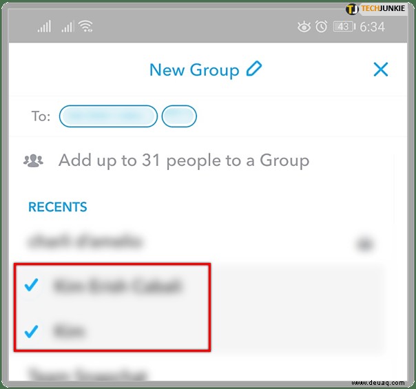 So erstellen Sie einen Gruppenchat in Snapchat