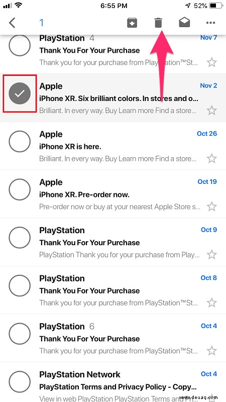 So löschen Sie alle Ihre Gmail-E-Mails von Ihrem iPhone