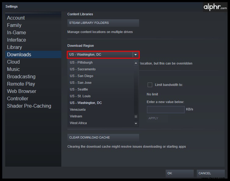 So beschleunigen Sie den Steam-Download