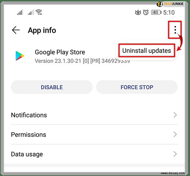 So löschen Sie den Google Play-Cache auf Android