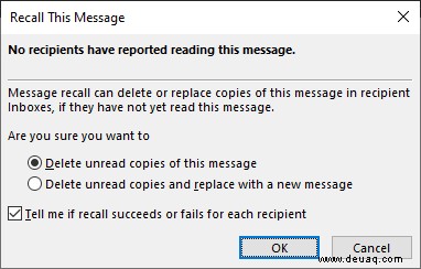 So rufen Sie eine E-Mail in Microsoft Outlook zurück
