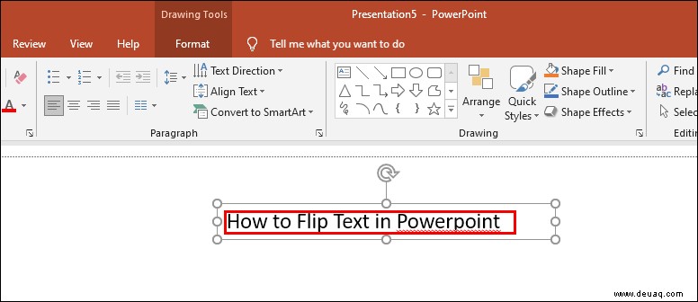 Textumbruch in PowerPoint
