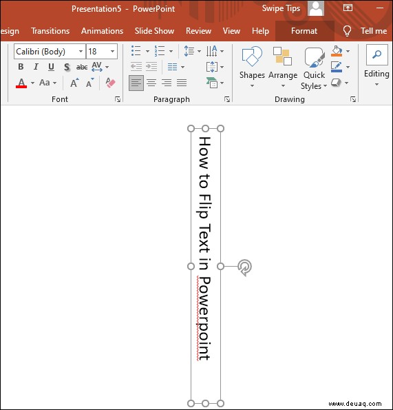 Textumbruch in PowerPoint