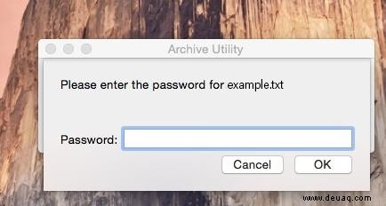 ZIP-Datei unter MacOS mit einem Passwort schützen