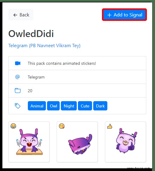 So fügen Sie Sticker zu Signal hinzu
