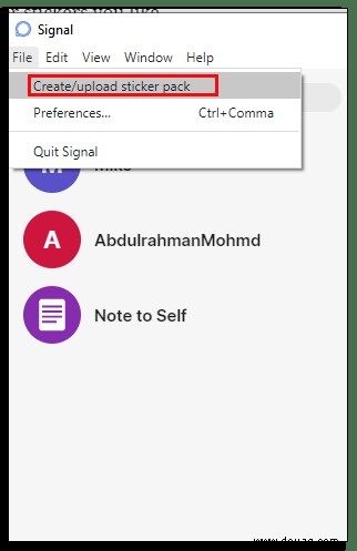 So fügen Sie Sticker zu Signal hinzu