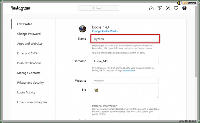 So ändern Sie Ihren Benutzernamen auf Instagram