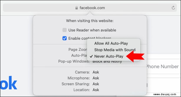 So stoppen Sie die automatische Wiedergabe von Videos in Safari