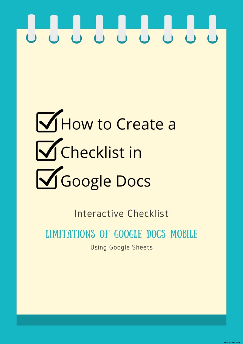 So erstellen Sie eine Checkliste in Google Docs