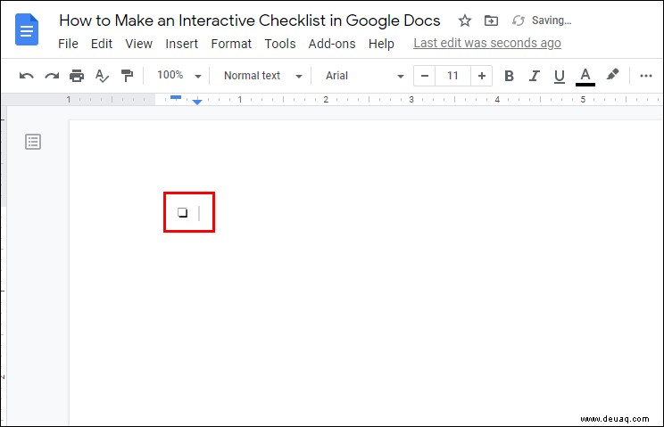 So erstellen Sie eine Checkliste in Google Docs