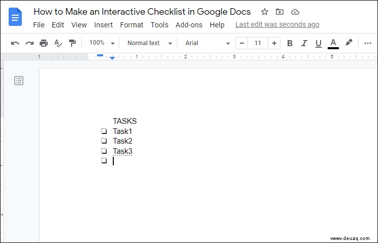 So erstellen Sie eine Checkliste in Google Docs