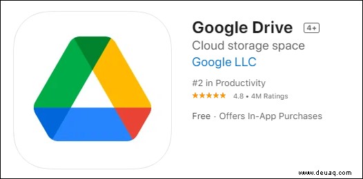 Beste Lösung:Google Drive wird nicht heruntergeladen