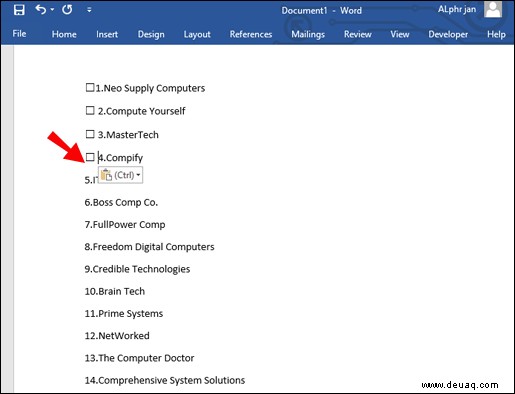 So erstellen Sie eine Checkliste in Microsoft Word