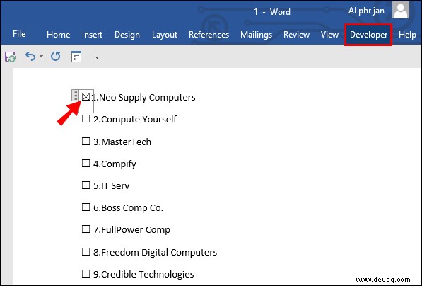 So erstellen Sie eine Checkliste in Microsoft Word