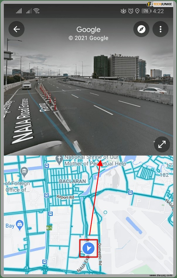 So öffnen Sie Street View in der Google Maps App