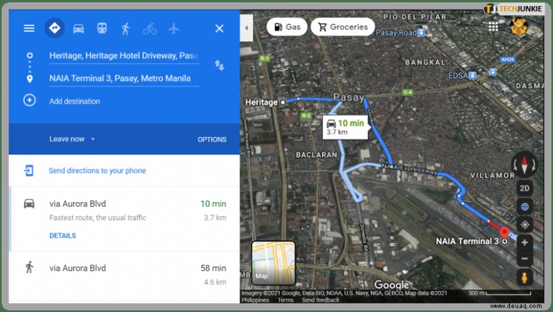So öffnen Sie Street View in der Google Maps App