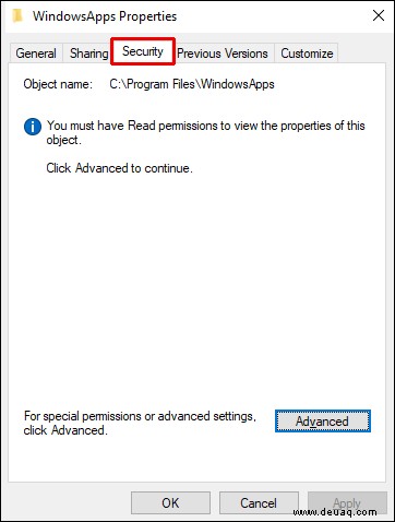 Zugriff auf den WindowsApps-Ordner