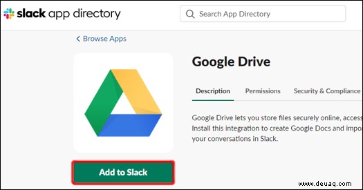 So verbinden Sie Google Drive mit Slack