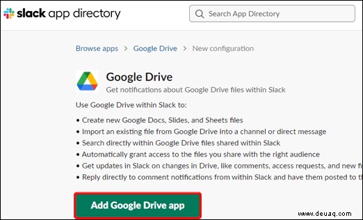 So verbinden Sie Google Drive mit Slack