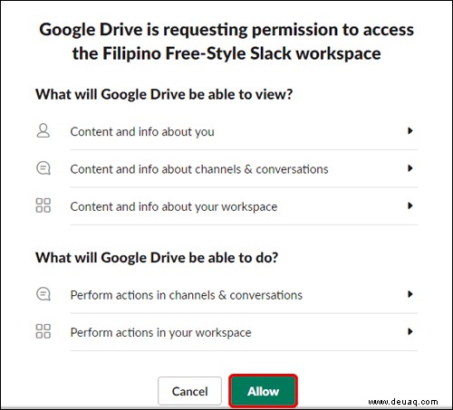 So verbinden Sie Google Drive mit Slack