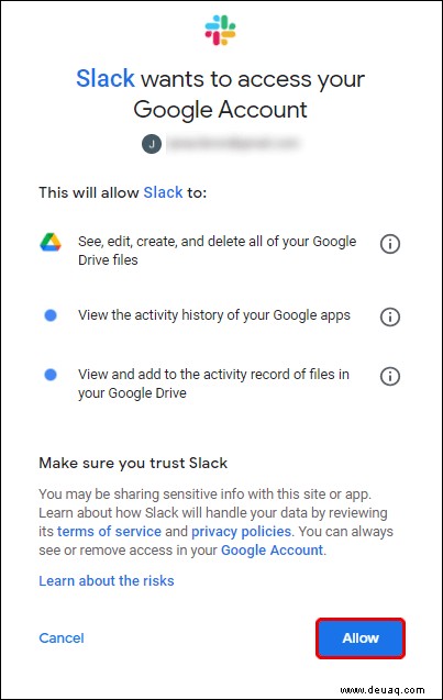 So verbinden Sie Google Drive mit Slack