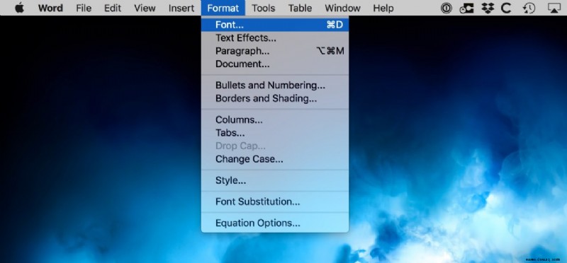 So ändern Sie die Standardschriftart in Microsoft Word für Mac