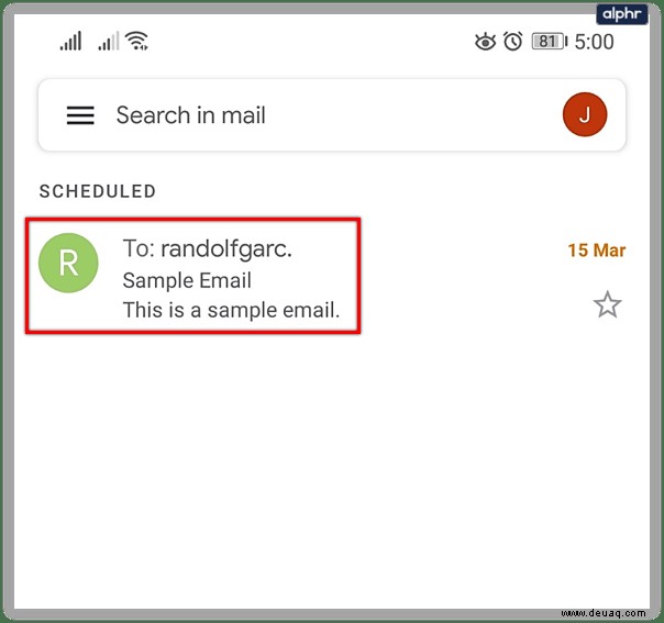 So planen Sie den Versand einer Google Mail zu einem späteren Zeitpunkt