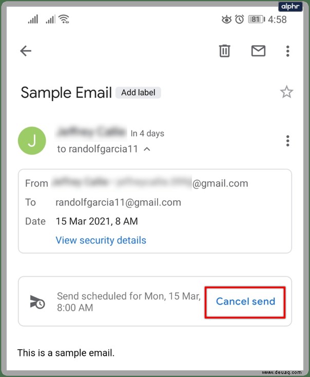 So planen Sie den Versand einer Google Mail zu einem späteren Zeitpunkt