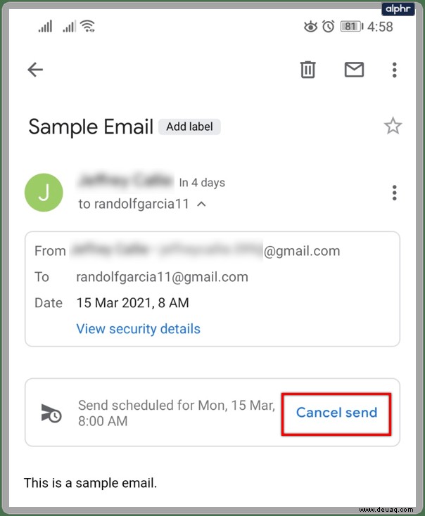 So planen Sie den Versand einer Google Mail zu einem späteren Zeitpunkt