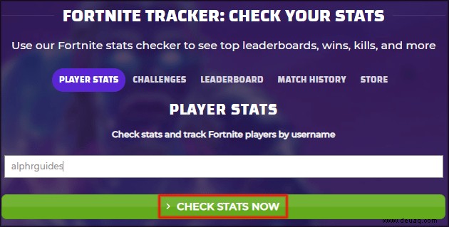 So zeigen Sie Ihre Fortnite-Statistiken an