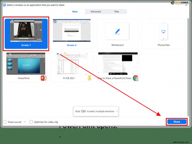 So teilen Sie eine PowerPoint-Präsentation auf Zoom